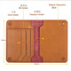 Kimo (KEMY) European and American cowhide passport bag two-layer cowhide ticket wallet travel document storage bag multi-function simple and elegant card brown
