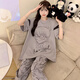 Junjunsui Dimei Pyjamas pour femmes pantalons à manches courtes coton pur