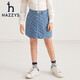 HAZZYS children's clothing girls and children's skirt spring new style comfortable fashion retro sweet cool A-line skirt blue denim 120
