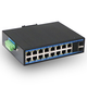 AOPRE (Internet Opere) Interruptor de grado industrial Gigabit 2 Light 4 Light 8 Electric 16 Electric 24 Electric Fiber Converter Extender Protection Instalación de riel Poe Instalación de riel Gigabit 2 Light 16 Electric (T6216G-SFP) No está equipado con suministro de alimentación