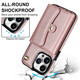 Jinhao Applicable to iPhone16pro max mobile phone case wallet leather case Apple 15 full cover 14 anti-fall 13 protective case card 12 bracelet high-end fashion bracelet + shoulder strap + organ card bag rose gold 6.7-inch apple 12pro max