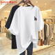 
LOVER RUCCI pink T-shirt for women summer short-sleeved 2025 European large version pure cotton medium-length loose butt top ins LA dark green L Recommended 135-160Jin [Jin equals 0.5 kg]