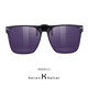 Helen Keller polarisierte Sonnenbrille Korean Square Frame Sonnenbrille Clips für Männer und Frauen modische leichte Myopia -Brille Hängende Tablette HP828 Dark Grey Black Film Fahren