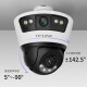 Cámara de vigilancia TP-enlace TP, monitor de red integrada de bola de doble pistola panorámica de alta definición de 360 ​​grados de 360 ​​grados de 360 ​​grados, remoto TL-IPC689-A4 [Versión estándar] estándar (64G Card) Linkage de bolas de pistola, Panoramic + Dival Dual