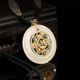 Potala Palace collection 18K gold inlaid jade pendant mandala white jade jade gemstone necklace for men and women as birthday gifts for husbands 18k gold mandala white jade pendant