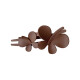 Xiangwan Butterfly Hair Clip für Frauen auf der Rückseite ihrer Köpfe, Haarclip für Frauen, einzeilige Haarclip für Frauen, Erdfarbe Haarklamme