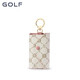 Golf (GOLF) key bag for women multifunctional key bag small mini keychain card bag key bag two-in-one beige with cherry powder