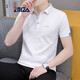 Zmza Kurzärärmelte T-Shirt für Männer Reversgeschäft Casual Summer Mode Modische einfache hübsche Polo-Nacken-T-Shirt Top für Männer 683 Ash L Empfohlen 120-135 Jin [Jin ist 0,5 kg]