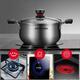 Supor (Supor) 304 acero inoxidable sopa de sopa roja pequeña sopa de olla de olla de olla de olla de olla de gas de olla caliente cocinera de inducción de gas universal adecuado para 3-5 personas versión espesada mejorada + red vapor de 24 cm