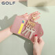 Golf (GOLF) key bag for women multifunctional key bag small mini keychain card bag key bag two-in-one beige with cherry powder