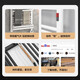 Tianyuan Muge Graphène Affichage numérique Pouteau électrique Rack de salle de bain chauffage séchage de baignoire de bain serviette serviette de salle de bain rack de rangement de salle de bain intelligent 826-numérique Affichage wifi version gris (avec tige)
