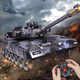
Smart Home Children's Toys Remote Control Tank Vehicle Crawler Tiger Electric Military Simulation Car Model Boy June 1 Gift [27 cm] 9-Tun T90 Tank-Silver