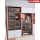 Boîte de rangement d'eau et de rangement musculaire Type de tiroir en plastique Boîte de rangement transparent Boîte de rangement Boîte de rangement de garde-robe [3523] (longueur 47 * Largeur 35 * Hauteur 23cm) Trois packages de grande valeur (transparent)