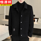 Hengyuanxiang Winter Herren Wolljacke Doppelsieger Wolle Plüsch Mant