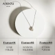 AJIDOU Ajidou 925 Silver Austrian Pearl Necklace Necklace Simple Pendant Clavicle Chain Send Girlfriend Wife Mother Holiday Gift Not Easy To Fade Silver White