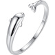 Misu platinum ring for women, PT950 platinum dolphin tail ring, live and adjustable, birthday gift for girlfriend, small size 2.0-2.2g + free engraving