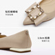 
Lairsdan Spring new fashionable elegant diamond buckle pointed toe light mouth solid color single shoes women's shoes 4M14701 dark apricot color BEK 36