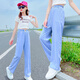 Disney (Disney) Kinderkleidung Girls Jeans Jeans Sommer Dünne Kindersporthosen kleine Mädchen Hosen mittel- und großer Kinderschüler Moskito-Repellenthose Blau 835-170 für Höhe 160-170 cm Alter 14-15