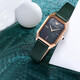 Emporio armani montre la petite plaque carrée de la file carrée verte quartz watch anniversaire 520 Gift de la Saint-Valentin à la mode
