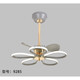 Zimmerlüfterlichter Schlafzimmer Wohnzimmer Esszimmer Guangdong Zhongshan Ancient Town Lampe nordisch kreatives stiller Lüfter Licht minimalistisch 9195 Schwarz absorbierende Drei-Farben-Licht-Veränderung Fernbedienung