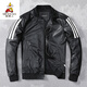 
Scarecrow genuine leather leather jacket men's head layer cowhide casual baseball uniform pure leather jacket youth large size thin spring and autumn jacket black top layer cowhide 4XL