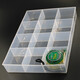 
Pengzhu thickened transparent plastic parts box without cover partition screw box classification grid electronic component separation storage box 1105-1 (12 grid fixed without cover)