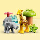 
Lego (lego) [Japan Direct Mail] Lego Building Blocks Duplo Children's Toys Animal Large Particle Building Blocks Baby Gift African Wildlife 10971[2+]