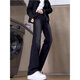 Digada American high street vibe black scimitar micro-flare jeans men autumn trendy brand handsome straight-leg pants versatile pants men DFFS-719-1 black [added fleece] XL [recommended 120-135 Jin [Jin equals 0.5 kg]]