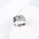 Yuan Shengfu's new PT950 square imitation diamond platinum ring, fashionable men's platinum ring, adjustable promotion, 13.23 grams