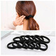UPLUS High Elastic Hair Tie Hair Tie Black 20 Seamless Rubber Bands for Hair Tie