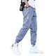 Jean-vis helle Jeans 2025 Frühling und Sommer Neue losen Typants Arbeitskleidung Harlen Neun-Punkte Trendy Casual Hosen Blau XL 120-140jin [Jin gleich 0,5 kg]
