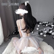 温诗欧性感睡衣女极度诱惑露阴免脱jk制服情趣丝袜套装丁字裤变态露乳开 9756芭蕾舞蹈裙灰色均码