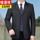 Hengyuanxiang middle-aged men's suit jacket middle-aged men's single-piece casual clothes dad casual top three-button no-iron suit navy blue M 170 recommended 95-115 Jin Jin equals 0.5 kg
