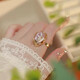 DL 1998 large pearl ring natural shaped baroque purple female niche design fashionable personality unique pearl ring opening adjustable