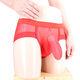 Confidential delivery sexy underwear men's thong men's underwear sexy fully transparent T pants passion red