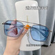 Zuo Sanfei's new Douyin Chen Weiting sunglasses for men, driving glasses, ultraviolet, Korean version, scumbag, handsome, fashionable, domineering sunglasses, transparent silver, black and gray film, high cost performance, sunglasses + mirror bag + mirror cloth