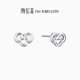 Trendy Acer Platinum PT950 platinum earrings for women, auspicious cloud pattern ear care earrings for girlfriends, price, one pair, about 1.5g