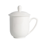Made in Tokyo, tea cup, ceramic tea cup, office conference cup with lid, pure white, customizable, 360ml, 10 pieces