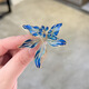 Mr. Ouyang's 2025 new blue enchantress flower brooch suit clothes pin accessories elegant temperament versatile corsage blue flower brooch A25-106