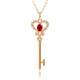 Tingliang Lucky Key Series Burmese Ruby Pendant 0.45 carat 18K gold inlaid diamond colored treasure necklace ready-made single pendant