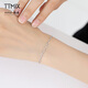 TTMIX platinum cross chain for women Pt950 platinum bracelet simple and high-end bracelet for girlfriend 4.1-4.3g 16+3cm