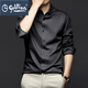 GOLDLION G+ men's long-sleeved no-iron business mulberry silk shirt 2025 silk high-end drape plus size shirt west gold S 38 (recommended 80-120 Jin Jin equals 0.5 kg)