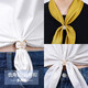 Zuoou silk scarf button high-end shirt shirt streamer bow fixed button scarf clothes corner knotted button 2025 new style cat's eye gold