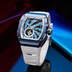 
Bugatti (BONEST GATTI) watch men's German mechanical watch fully automatic hollow waterproof luminous pointer wine barrel type men's watch 42H9902 flame red
