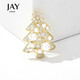 Jay's new New Year's Day brooch for women, New Year's tree brooch, snowflake collar pin, Christmas gift for girlfriend