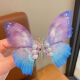 
Handmade agile butterfly children's hairpin ancient style hair accessories for girls to move spring butterfly cute Chinese style hair card Pink purple + pink blue [two-piece set]