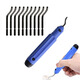 Mitzi deburring trimming knife scraper chamfering trimming tool set plastic metal trimmer trimmer + 1 blade + 10 blades
