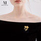 Mck ginkgo leaf brooch high-end women's corsage luxury suit pin accessories Chinese Valentine's Day gift