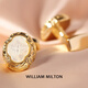 WILLIAM MILTON蜂舞贝母雕花轻奢袖扣男士衬衫袖口钉高端生日礼物 蜂舞贝母