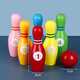 Sangetian (Sangty) Juguetes de boliche de madera sólida para niños Gran bola interior Sports Baby Baby Intelligence 2-3-4 años 2665 Bolera de madera maciza (enorme/digital)